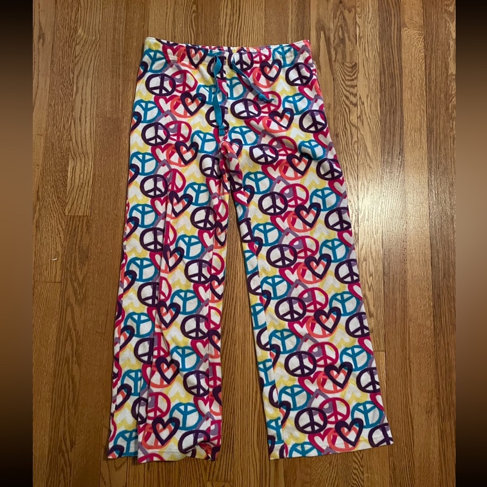 Peace sign pajama pants